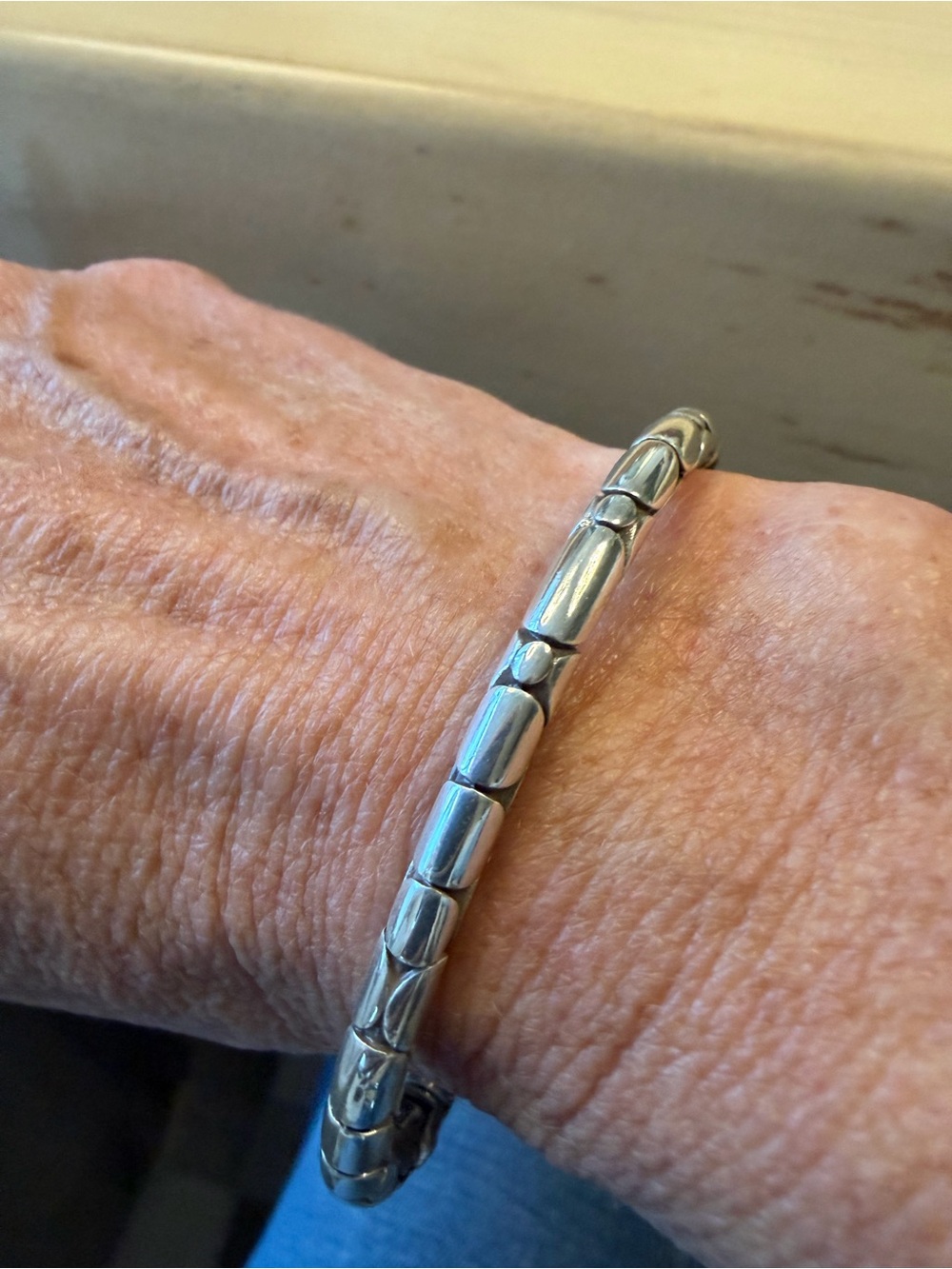 BrightonSterling Silver Link Bracelet - Sleek Tubular Design